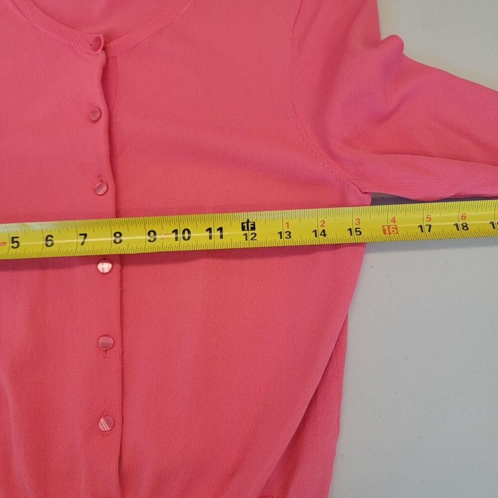 Ann Taylor Pink Knit Cardigan Classic Preppy Size S - Picture 7 of 8